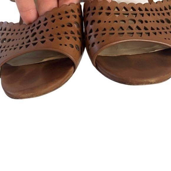 Tory Burch Perforated Gladiator Wedge Sandal 8.5 - Picture 5 of 13